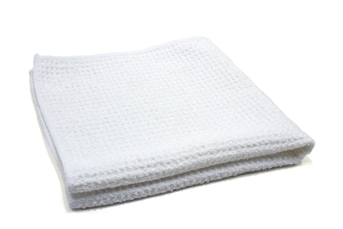 Waffle-Weave Microfiber Towel (400 gsm, 16 in. x 16 in.) - Windows, Glass, Hand Towel